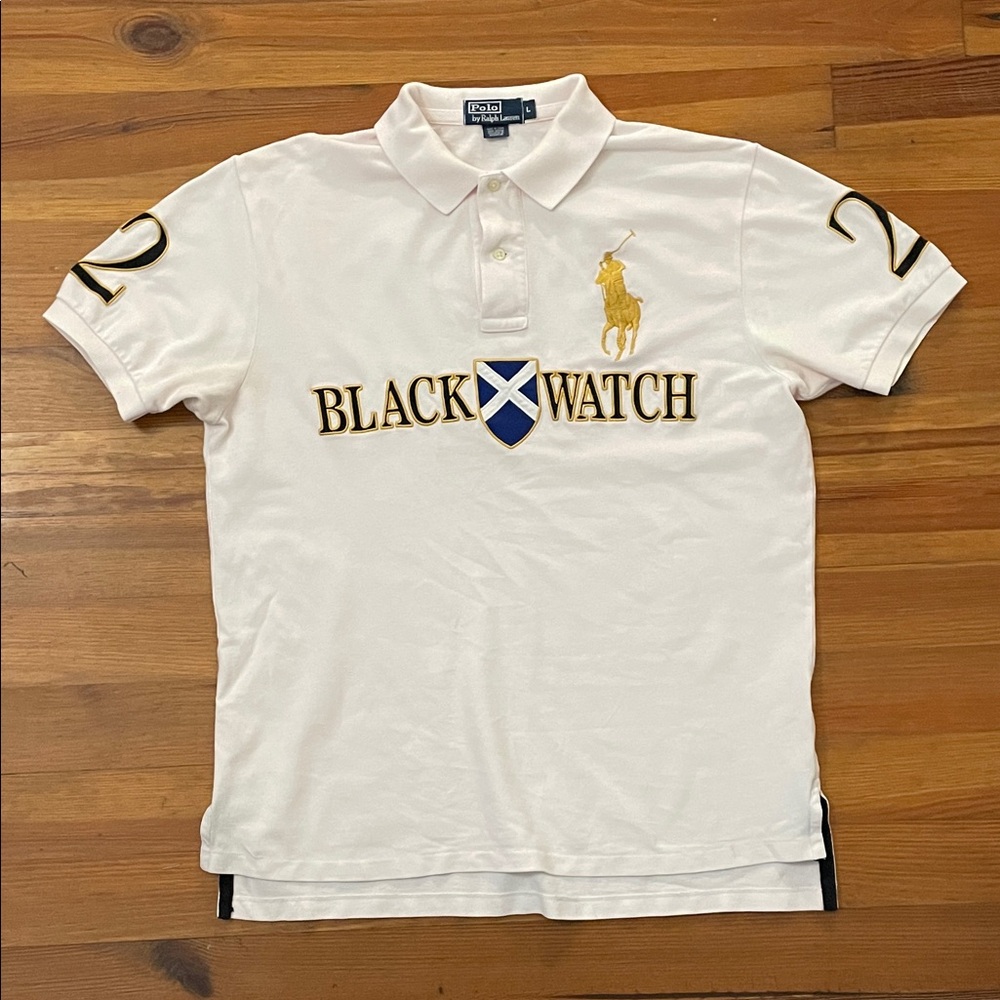 Polo Ralph Lauren Black Watch Big Pony Shirt Mens Large Pink Gold Crest Logo #2 - Picture 3 of 14